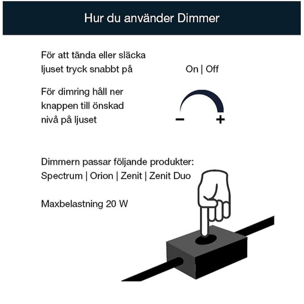 LightsOn Dimmer maks 20W IP44