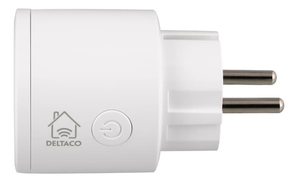 DELTACO SMART HOME bryter, WiFi, 1xCEE 7/3, 10A, timer, hvit