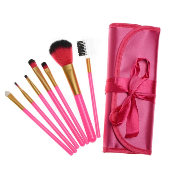 Profesjonelle skånsomme sminkekoster, 7-pack, rosa