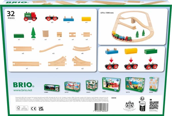 BRIO 36036 - Junasetti 65 vuotta, juhlaversio