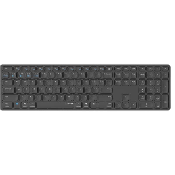 Rapoo Tangentbord E9800M Multi-Mode Trådlös Mörkgrå