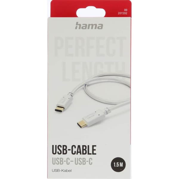HAMA Charging Cable USB-C White 1.5m
