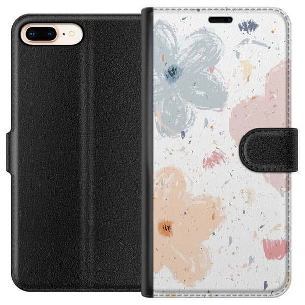 Tegnebogsetui til Apple iPhone 7 Plus med Blomster motiv