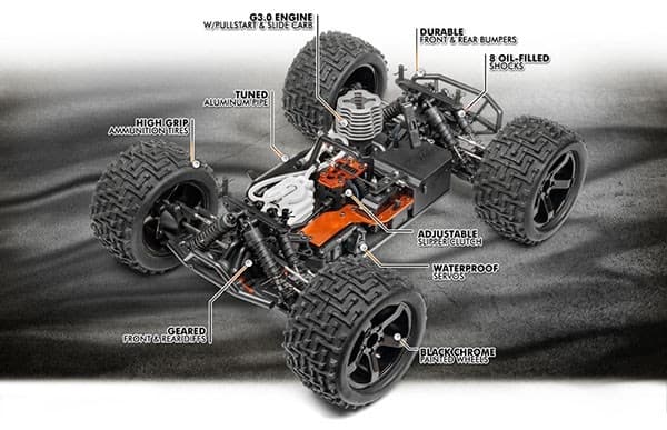 HPI Bullet ST 3.0, 1:10 Scale 4WD Nitro Star G3.0 engine