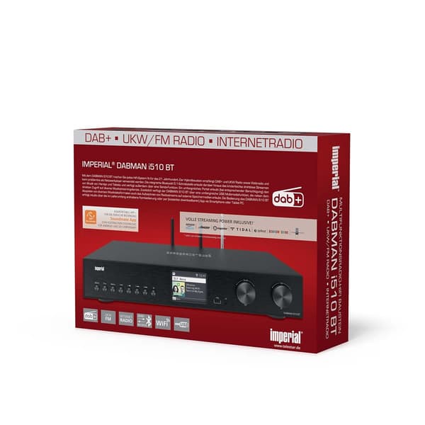 imperial DABMAN i510 BT Multifunktionsradio DAB+ / FM / Internet / Bluetooth Sort