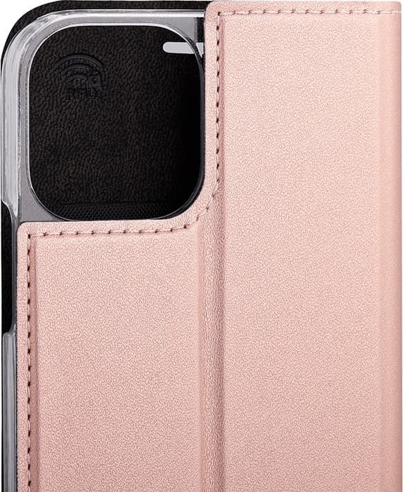 Wave BookCase iPhone 12 Pro / iPhone 12 Fodral, roséguld