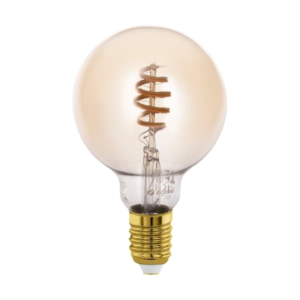 Eglo E27 G95 spiral, bärnstensfärgad - TW - Zigbee, Bluetooth
