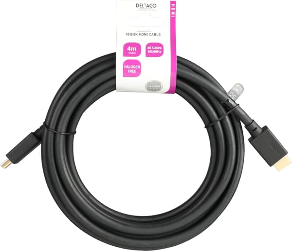 DELTACO ULTRA High Speed HDMI-cable, 48Gbps, 4m, black