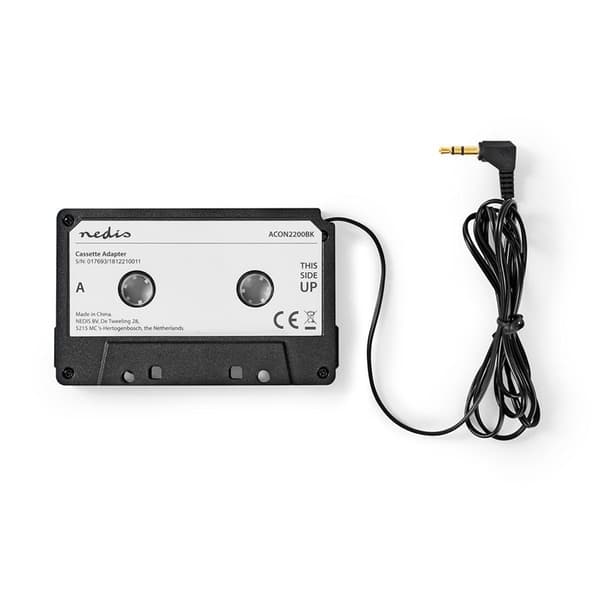 Nedis Bilstereo Aux Cassette Adapter | 3.5 mm | Kabellengde: 1.00 m | Sort