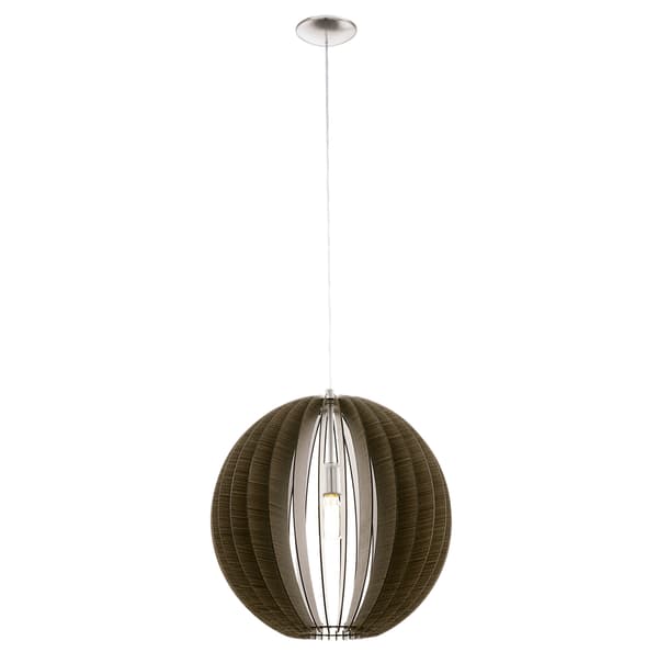 Eglo COSSANO PENDANT - Eik - 50 cm diameter - satineret nikkel