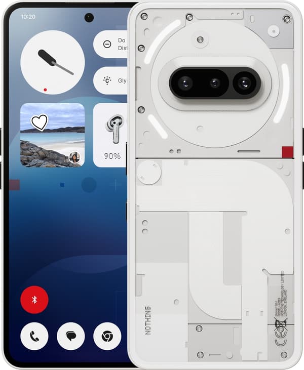 Nothing Phone (3a) telefon, 256/12 GB, hvit