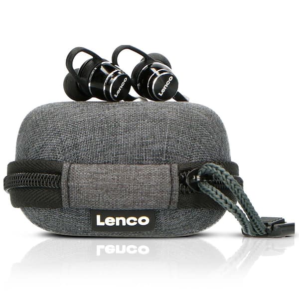 Lenco Svedtætte Bluetooth-ørepropper inklusive powerbank-etui Sort