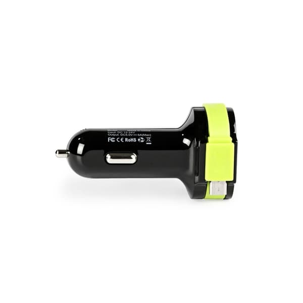 Sweex Billader 3-ttganger 6 A 2 x USB / Micro USB Sort/Grøn
