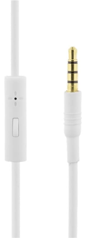 STREETZ headset for smartphone, microphone, 1-button, 1,5m, white