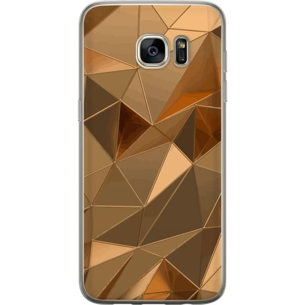 Mobildeksel til Samsung Galaxy S7 edge med 3D Gull motiv