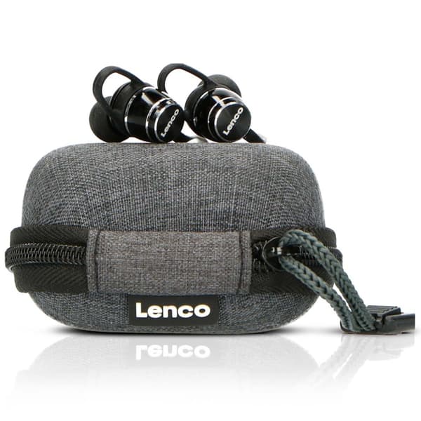 Lenco Svedtætte Bluetooth-ørepropper inklusive powerbank-etui Sort