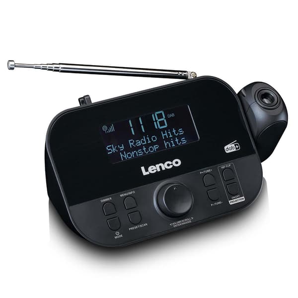 Lenco DAB+, FM-klokkeradio med projeksjon