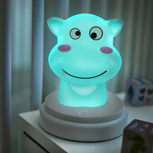 Alecto LED natlys flodhest blå