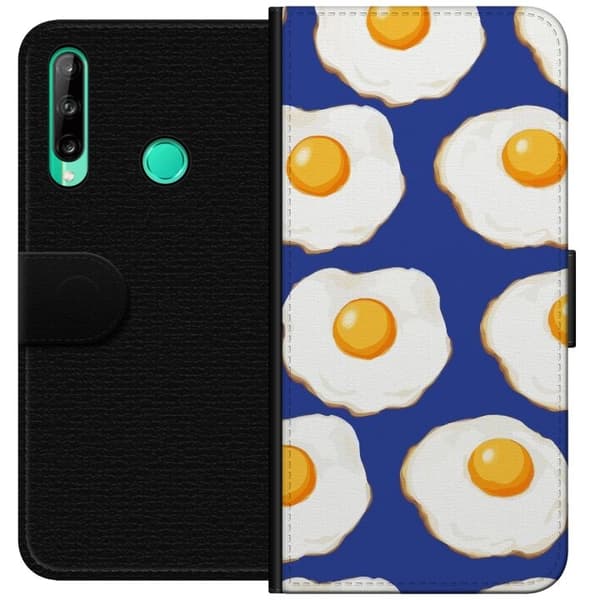 Tegnebogsetui til Huawei P40 lite E med Stegte æg motiv