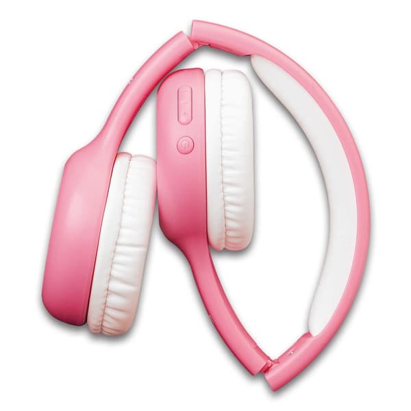 Lenco Vikbara Bluetooth®-hörlurar för barn Rosa