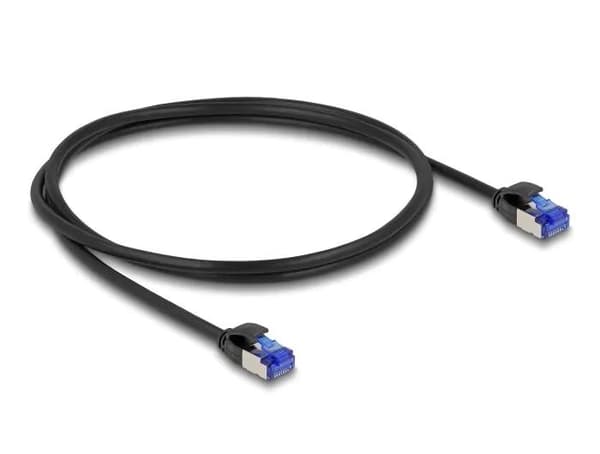 DeLOCK RJ45 Network Cable Cat.6A S/FTP Slim 1 m black
