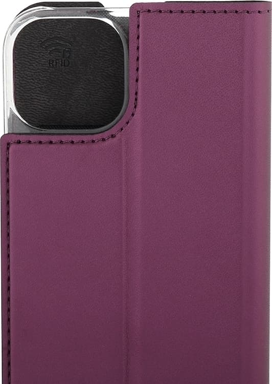 Wave BookCase skyddsfodral, iPhone 14, Smoky Sangria