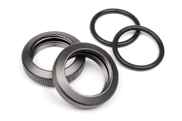 Støtdempermutter 20 mm (Gunmetal/2 stk.)