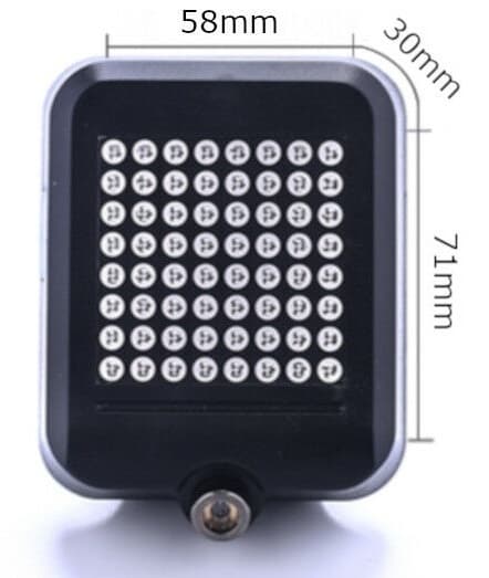 Smart automatisk sykkelbaklys med lasersensor og 64 stk LED