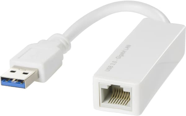 DELTACO USB 3.0 netværksadapter med internt flash-hukommelse, Gigabit