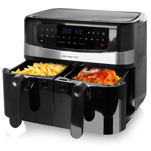 Emerio Dobbel varmluftfryser 5+5 liter 2400Watt Digital