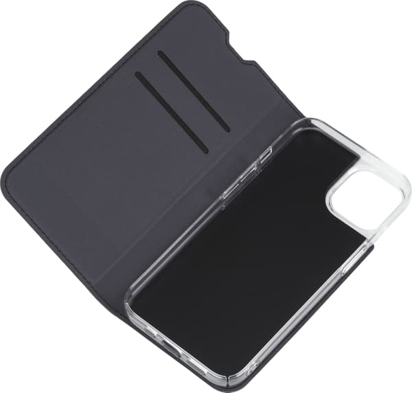 FoneKit BookCase -suojakotelo, iPhone 15, musta