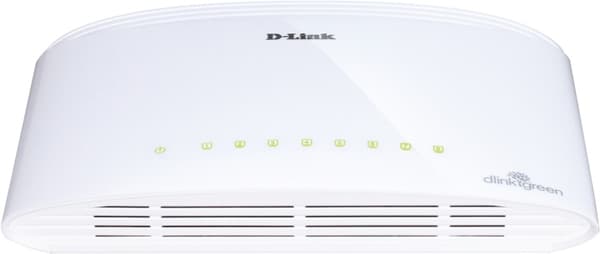 D-Link switch, 8x10/100/1000Mbps, RJ45, bordsm. (DGS-1008D)