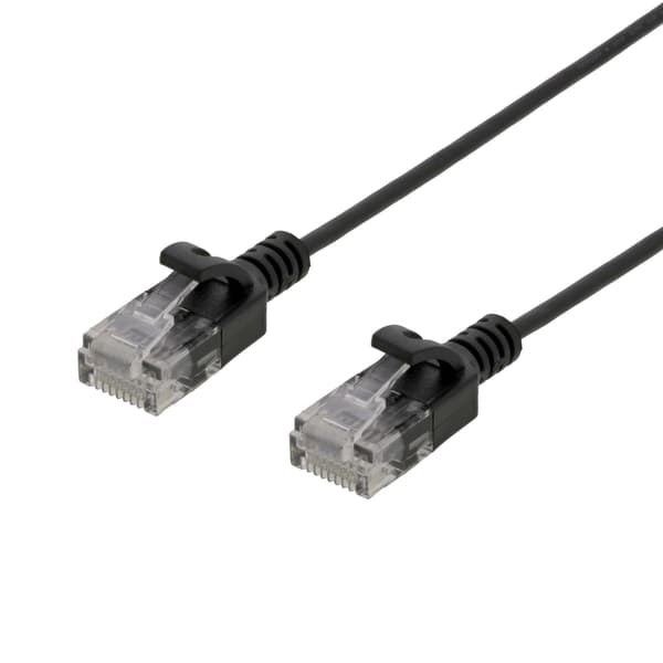 DELTACO Ultra Slim U/UTP Cat.6 patch cable, OD:2.6mm, 1.5m, Black
