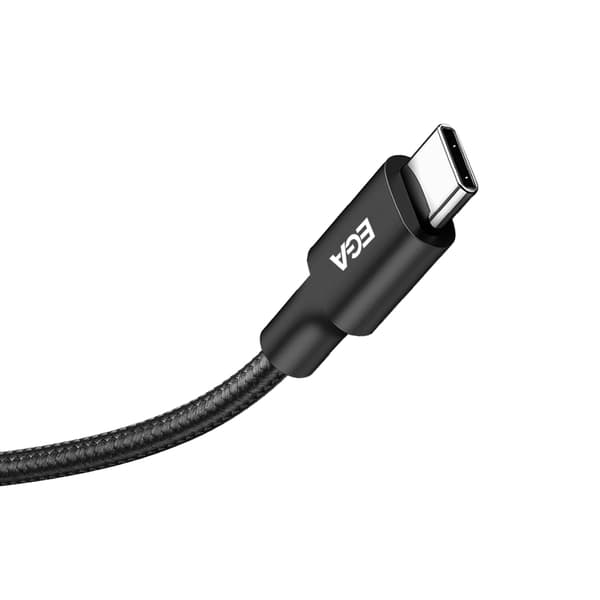 Hurtiglading USB-C til USB-C 6A 240W, 2 m, svart