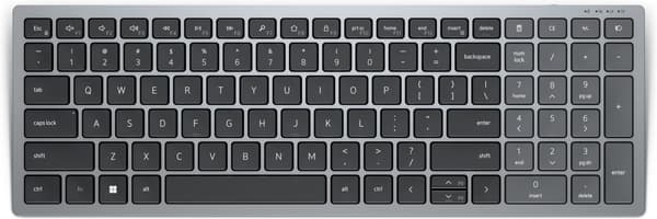 Dell Compact Multi-Device Wireless Keyboard KB740 – trådlöst tangentbord, grått.
