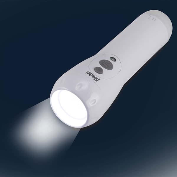 Alecto Genopladelig LED-lommelygte hvid