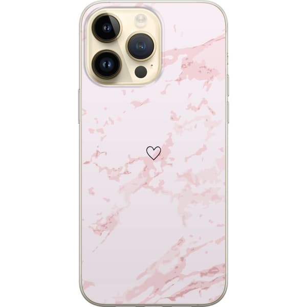Mobildeksel til Apple iPhone 15 Pro Max med Rosa Hjerte motiv