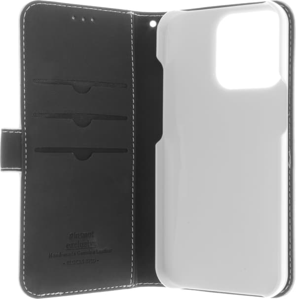 Insmat Exclusive Flip Case pungetui, iPhone 13 Pro, hvid