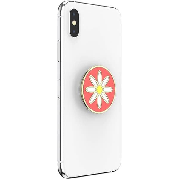 PopSockets PopGrip PREMIUM Enamel Quaint Daisy Coral