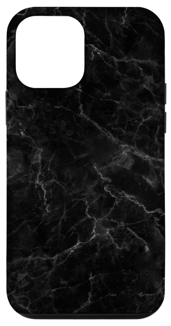 Abstrakt marmor-etui til iPhone 12 Mini, sort