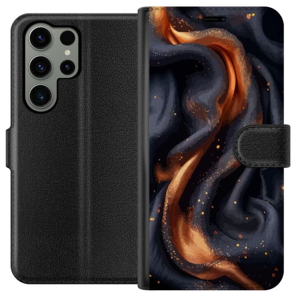 Plånboksfodral till Samsung Galaxy S23 Ultra med Eldigt silke motiv