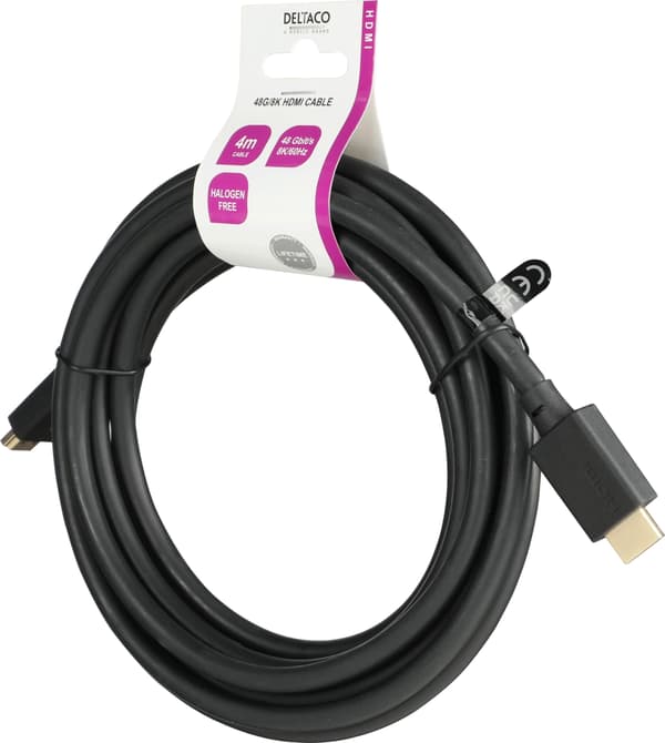 DELTACO ULTRA High Speed HDMI-cable, 48Gbps, 4m, black