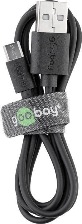 Goobay Micro-USB 5 W laddare + kabel, 1 m, svart