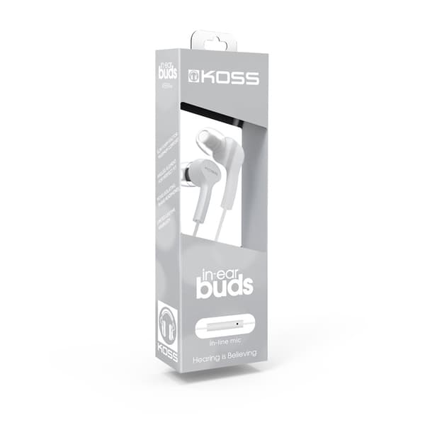 Koss Øreplugger KEB9iW Hvit In-Ear med one touch mic