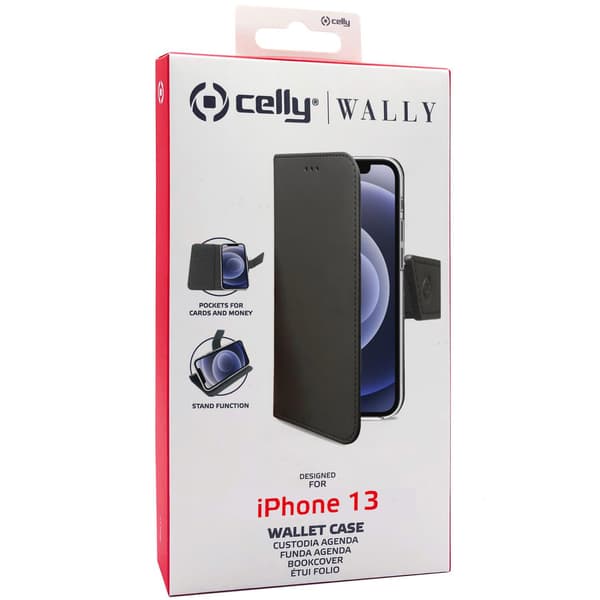 Celly Lommebokveske iPhone 13 Svart