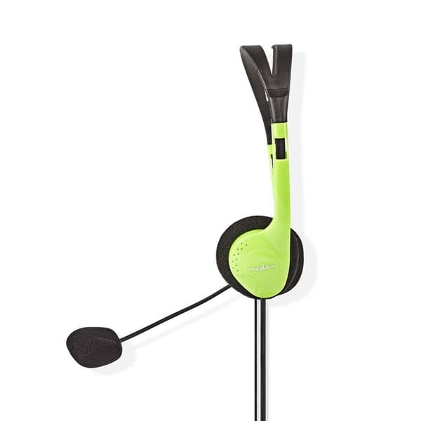 Nedis PC-headset | On-Ear | Stereo | 2x 3.5 mm | Fold-væk-mikrofon | Grøn
