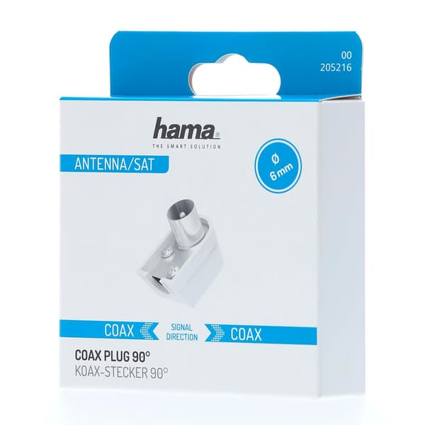 Hama Antenna Plug Coax Angle Screw On