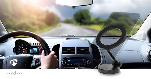 Nedis Smartphone bilmontering | Magnetisk | In-Car Window and Dashboard | Universal | Adjustable Angle / Full Motion