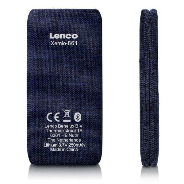 Lenco MP3/MP4-soitin Bluetooth® 8 GB Micro SD-kortti Sininen