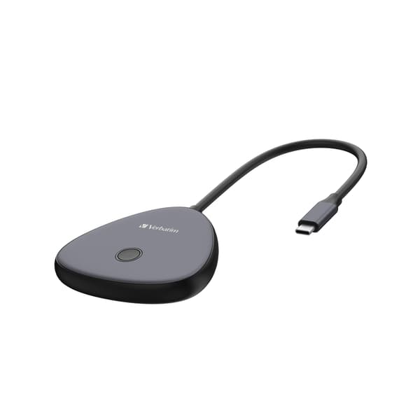 Verbatim Share My Screen USB-C Wireless Display Adapter 4K w/Hub